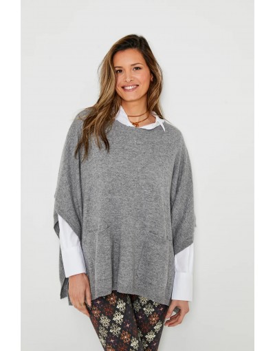 Poncho Maille Gris FIVE